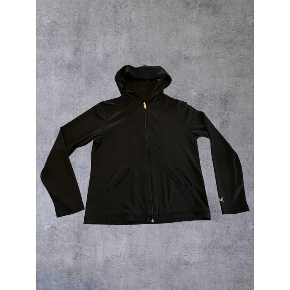 Everlast Full Zip Hoodie Mens Size Medium Black Athletic Lightweight Hooded